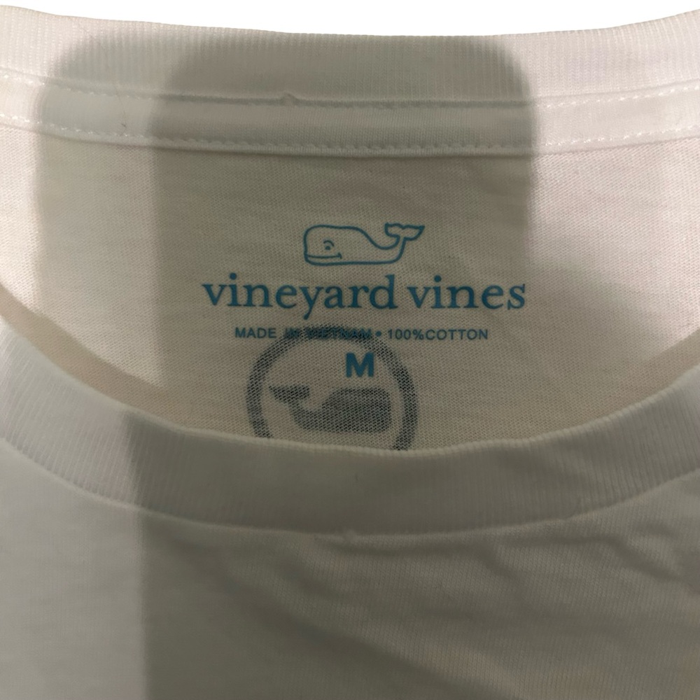 Vineyard Vines White Long Sleeve Tee with Navy Xavier University logo - Picture 3 of 6